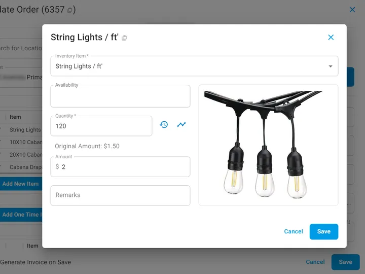 Easy add inventory bundles to orders